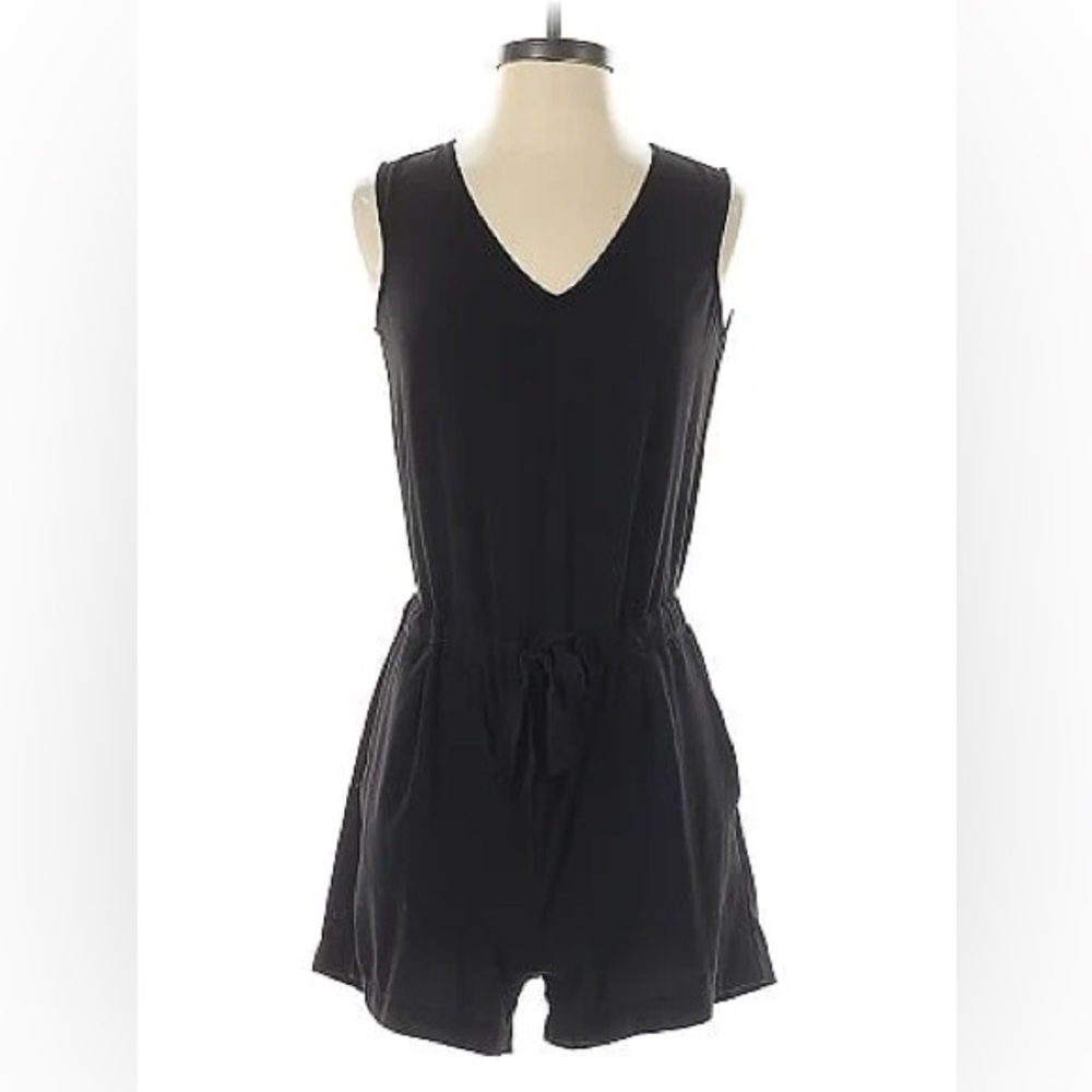 Zara Basic Black V-Neck Dress